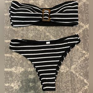 Stripe Bandeau Bikini M